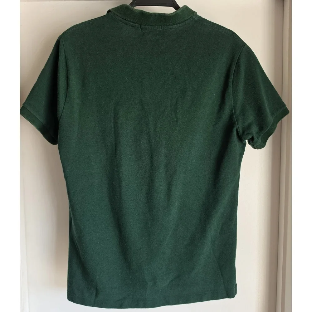 Polo Ralph Lauren Men's M Green Solid Short Sleeve Shirt Classic Casual